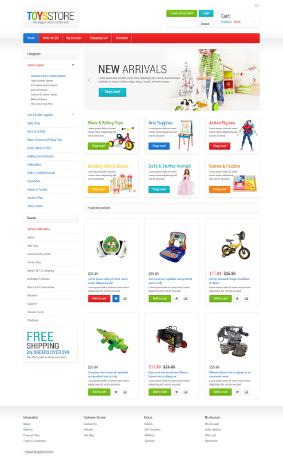 Купить готовый дизайн для игрушечного интернет-магазина №1378