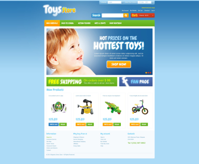 Шаблон для интернет-магазина игрушек №1399