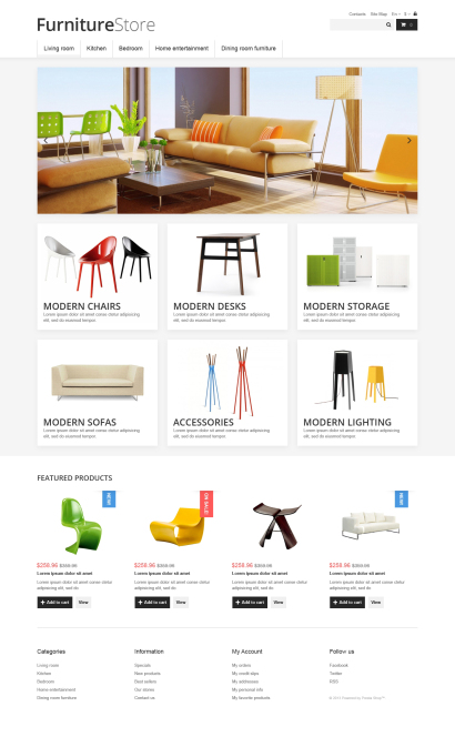 Купить готовый дизайн мебельного магазина №444