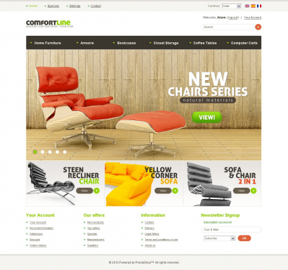 Купить готовый дизайн интернет-магазина мебели №523