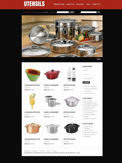 Дизайн для интернет-магазина посуды и кухонных приборов №630