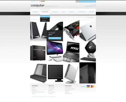 Купить готовый дизайн для интернет-магазина компьютеров №1095