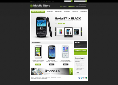Купить шаблон интернет-магазина мобильных телефонов и аксессуаров №1152