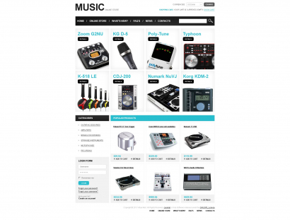 Шаблон для интернет-магазина музыкальных товаров №1224