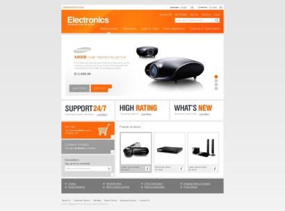 Купить готовый дизайн для интернет-магазина электроники №1345