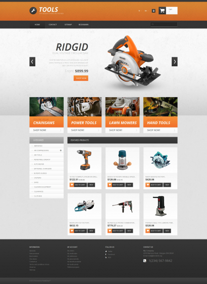 Купить готовый дизайн интернет-магазина инструментов и оборудования №1498