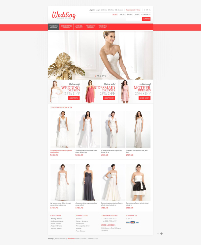Дизайн интернет-магазина свадебных товаров №1550