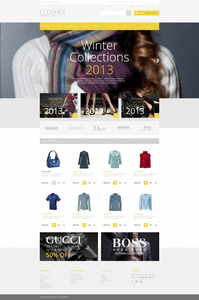 Купить готовый дизайн интернет-магазина одежды №1753