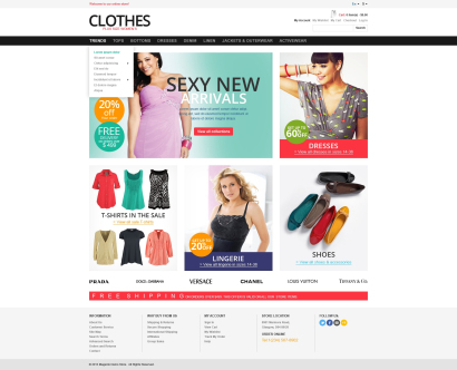 Купить готовый дизайн интернет-магазина одежды №1786