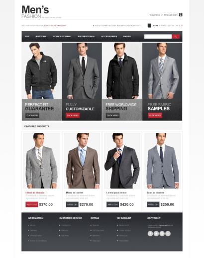 Купить готовый дизайн для интернет-магазина одежды №1800
