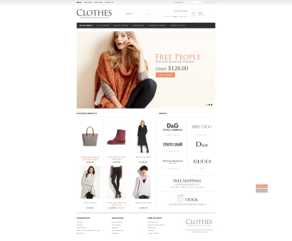 Готовый дизайн интернет-магазина одежды №1868