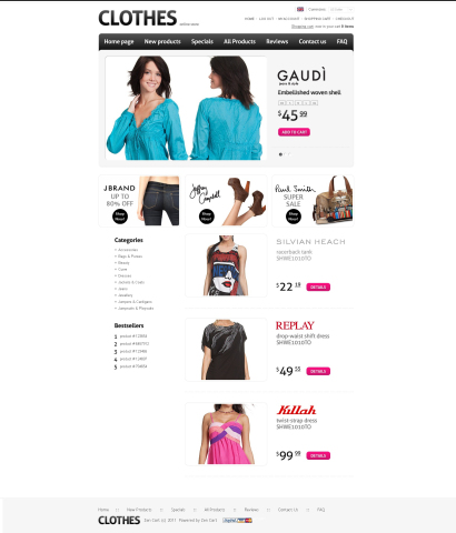 Купить готовый дизайн для интернет-магазина одежды №1871