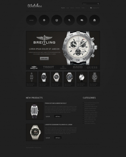Дизайн для интернет-магазина часов №2014