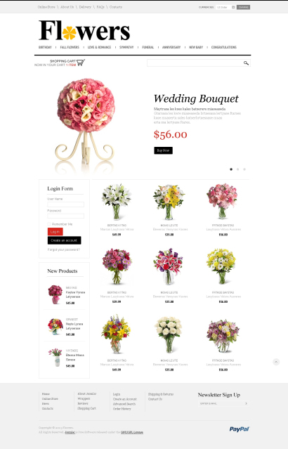 Купить дизайн для цветочного интернет-магазина №2703
