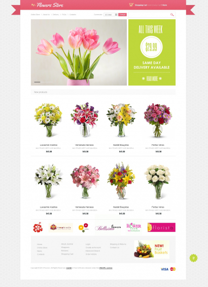 Купить дизайн для магазина цветов №2704