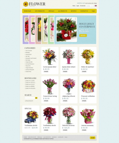 Купить дизайн для цветочного магазина №2712