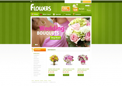 Готовый дизайн для цветочного интернет-магазина №2726