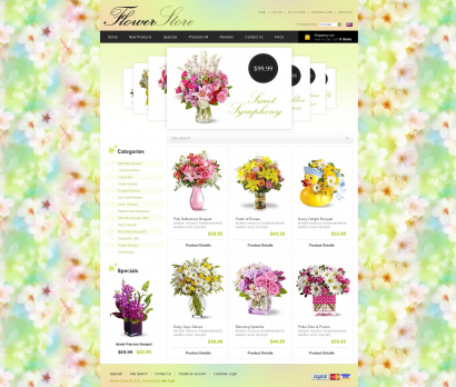 Купить готовый дизайн для цветочного интернет-магазина №2728