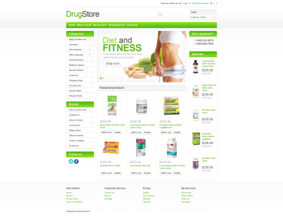 Купить готовый дизайн интернет-магазина лекарств №2773