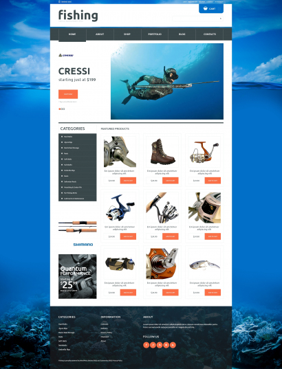Дизайн интернет-магазина товаров для рыбалки №2879