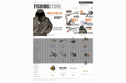 Купить дизайн интернет-магазина товаров для рыбалки №2908
