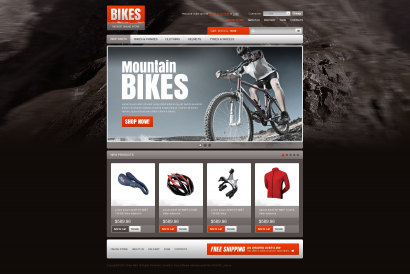 Купить готовый дизайн для интернет-магазина велосипедов №3017