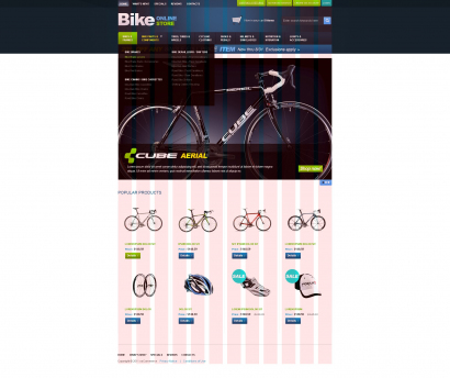 Купить дизайн для интернет-магазина велосипедов №3020