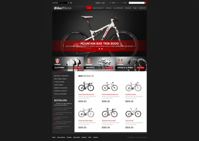 Готовый дизайн интернет-магазина велосипедов №3021